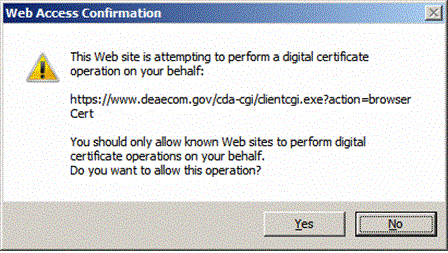 Add Certificate prompt screen shot
